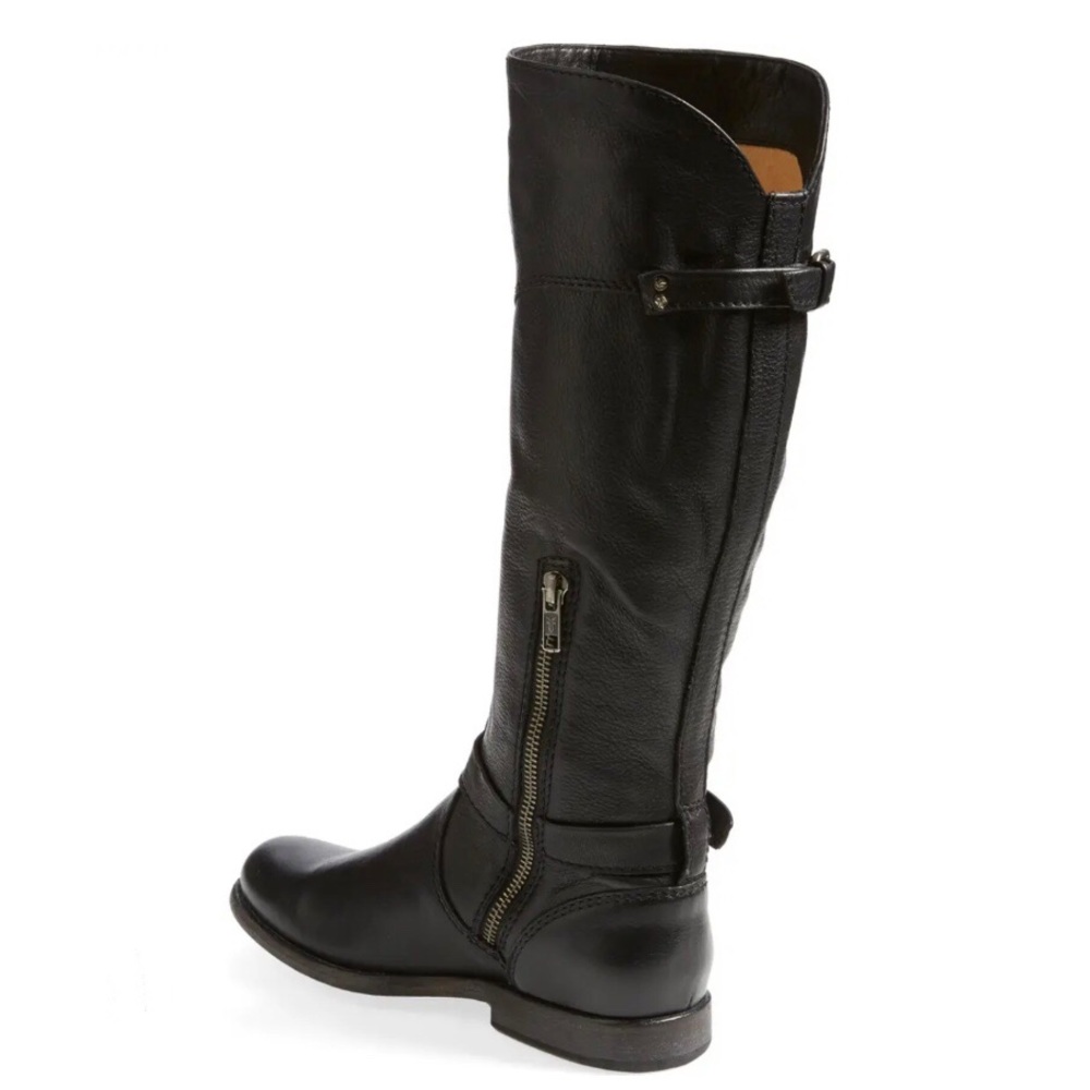FRYE Phillip Tall Winter Moto Boot W/ Option To Extend Buckle For A Wide… - Picture 9 of 12